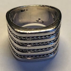 Silver Ring and Earrings Set